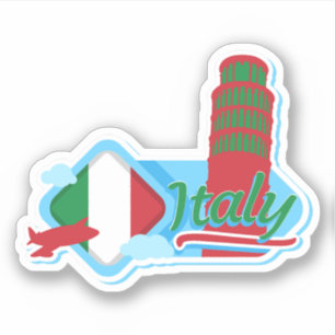 Italien Travel Vinyl Sticker Klistermärken