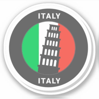 Italien Travel Vinyl Sticker Klistermärken