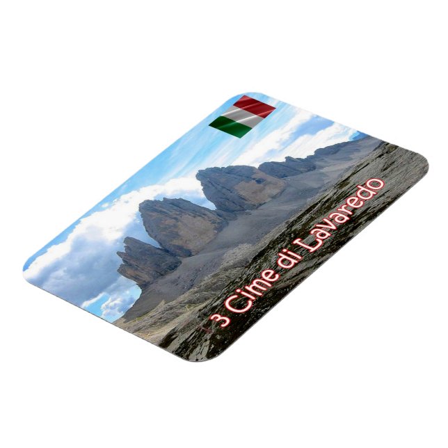 Italien - Trentino Alto Adige Südtirol - Tre toppa Magnet (Vänstra Sidan)