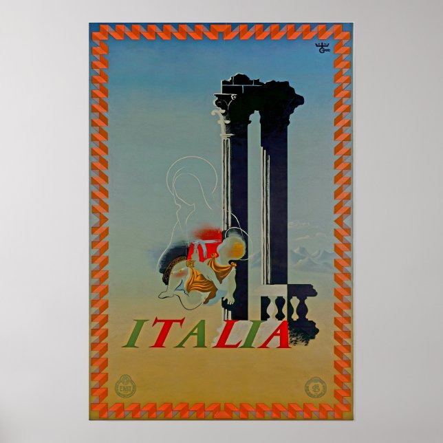 Italien Tryck Italiensk Konst Resa Poster (Framsidan)
