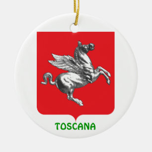 Italien - Tuscany beställnings- julprydnad Julgransprydnad Keramik