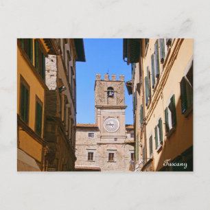 Italien Tuscany Cortona. Staden Hall. Vykort