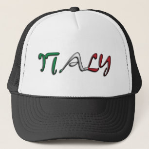 Italien Typografi Land Flagga Färg Truckerkeps