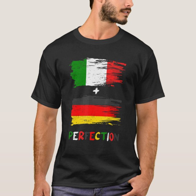 Italien Tyskland italiensk Flagga Perfection Latin T Shirt (Framsida)