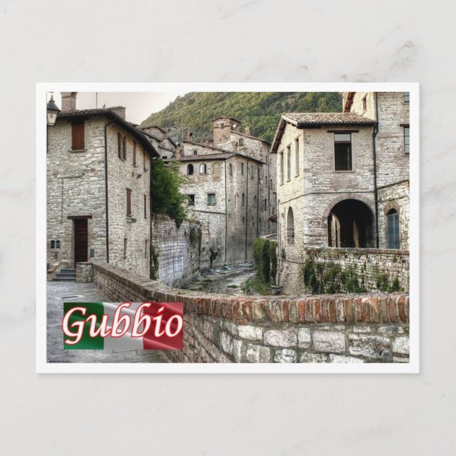 Italien - Umbrien - Gubbio - San Martino-distrikte Vykort (Framsida)
