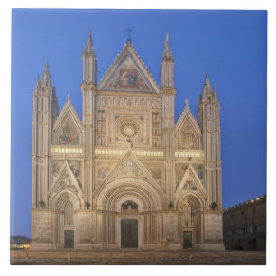 Italien, Umbrien, Orvieto, Orvieto-katedralen Kakelplatta