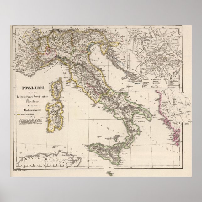 Italien under Sachsen Poster (Framsidan)