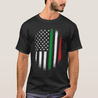 Italien USA flagga 4 juli Patriotic American Ital T Shirt