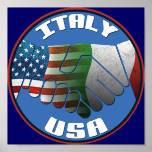 Italien USA Vänskap Poster