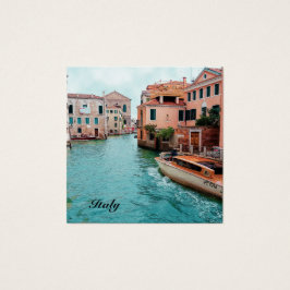 Italien Venedig Affärskort Magnet Fyrkantigt Visitkort