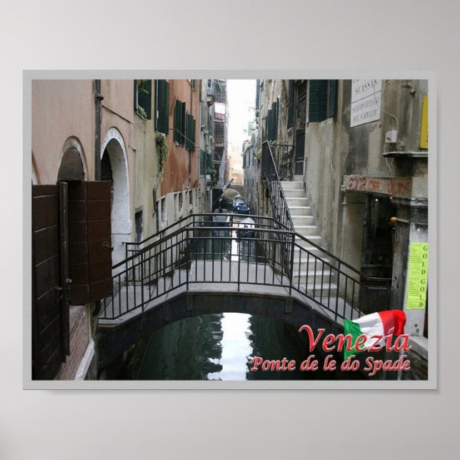 Italien - Venedig - De le Do Spade Bridge - Poster (Framsidan)