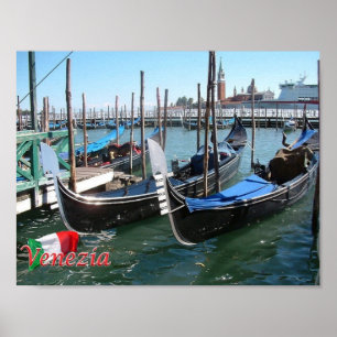 Italien - Venedig - Gondolas - Poster