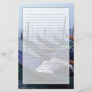 Italien, Venedig. Gondoler. Brevpapper