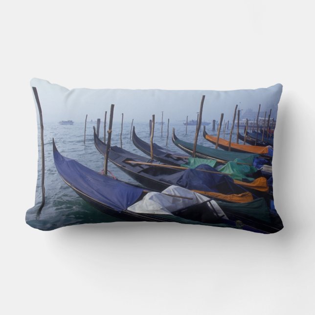 Italien, Venedig. Gondoler. Lumbarkudde (Framsida)
