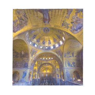 Italien, Venedig. Interiör av Markuskyrkan. Anteckningsblock