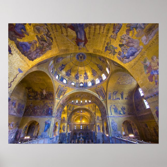 Italien, Venedig. Interiör av S:t Marcus-katedrale Poster (Framsidan)