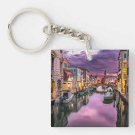 Italien Venedig-kanalen för akryl-nyckelkedja