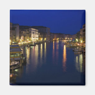 Italien, Venedig, Nattvy längs Grand 2 Magnet