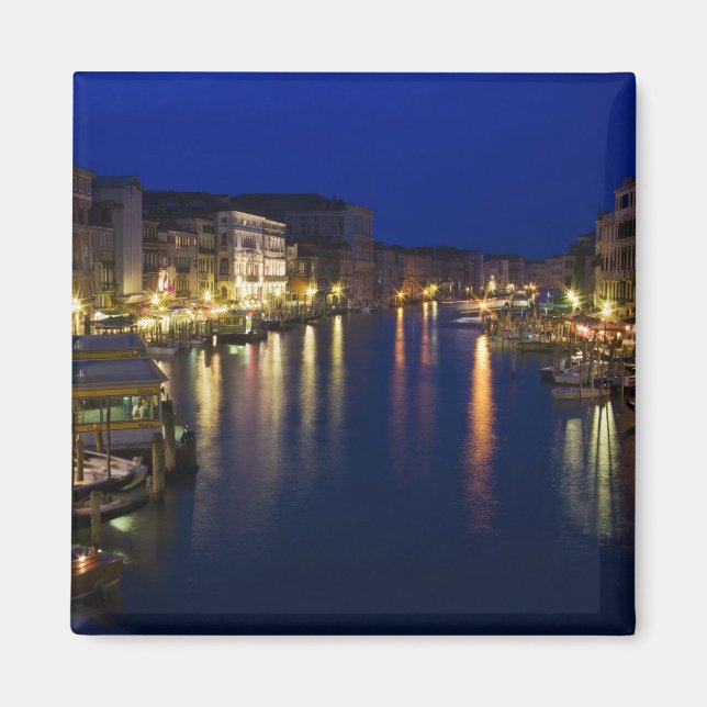 Italien, Venedig, nattvy längs Grand 2 Magnet (Framsidan)