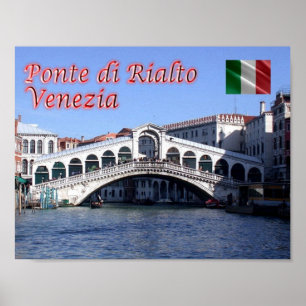 Italien - Venedig - Rialto Bridge - Poster