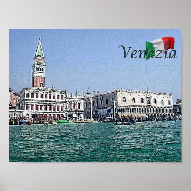 Italien - Venedig - San Marco - Skyline - Poster (Framsidan)