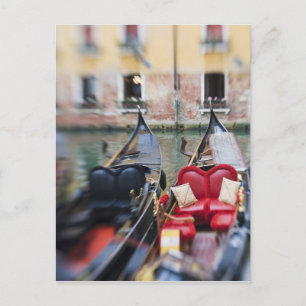 Italien, Venedig, Selektiv Fokus på Gondol i 2 Vykort