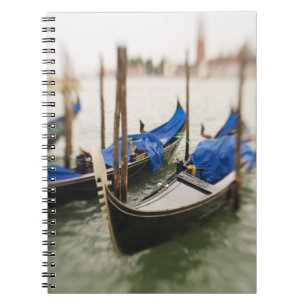 Italien, Venedig, Selektiv Fokus på Gondol i Anteckningsbok Med Spiral