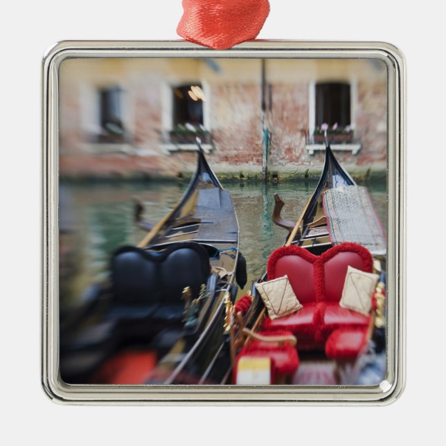 Italien, Venedig, selektivt fokus på Gondola i de  Julgransprydnad Metall (Framsidan)