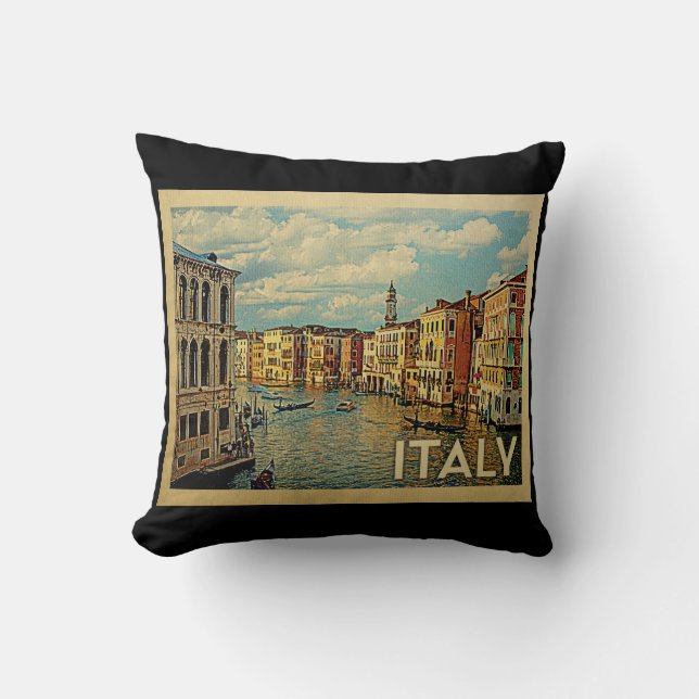 Italien Venedig Vintage Resa Kudde (Framsida)