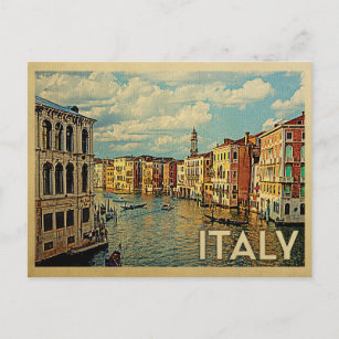 Italien Venedig-vykort Vintage resor Vykort