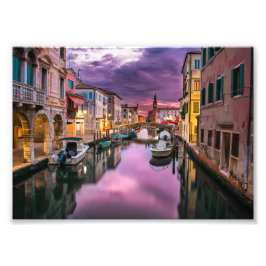 Italien Venedigkanal Fototryck