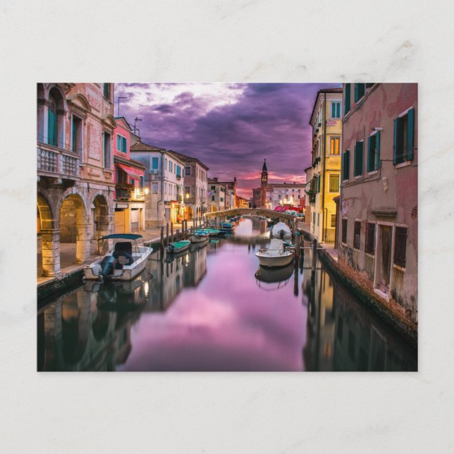 Italien Venedigkanal Vykort (Framsida)