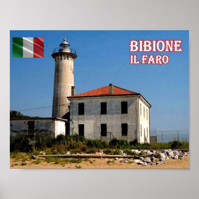 Italien - Venetien - Bibione - fyr - Poster (Framsidan)