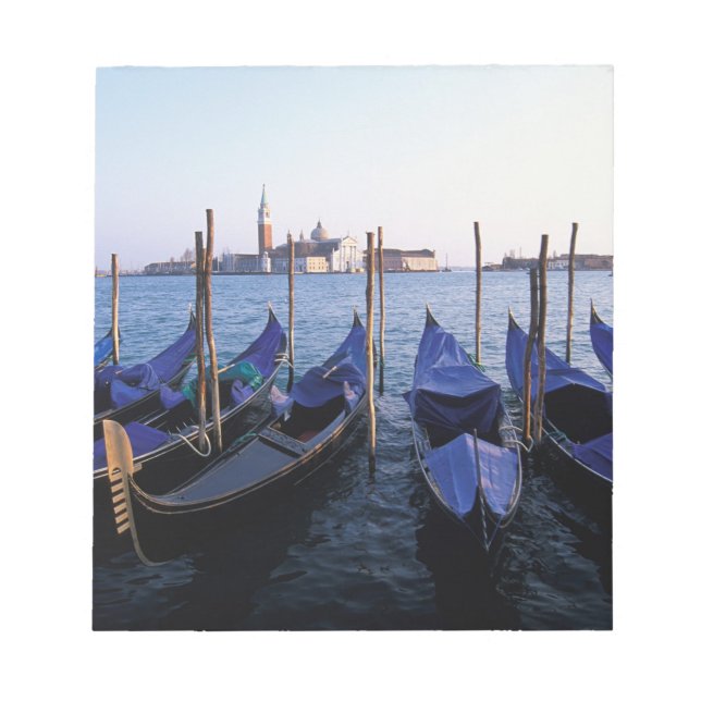 Italien, Venetien, Venedig, Gondolas och San Anteckningsblock (Framsida)