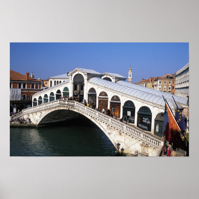 Italien, Venetien, Venedig, Rialto-bron Poster (Framsidan)