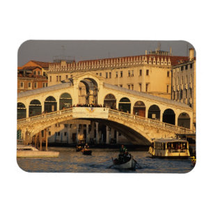 Italien, Veneto, Venedig, Canal Grande och Rialto Magnet