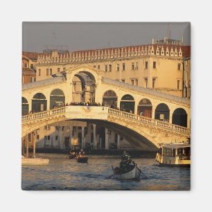 Italien, Veneto, Venedig, Canal Grande och Rialto Magnet