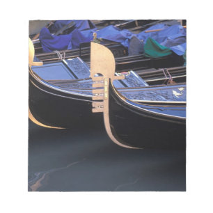 Italien, Veneto, Venedig. Rad av gondol. Anteckningsblock