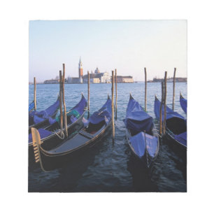 Italien, Veneto, Venedig, Rad av gondol och San Anteckningsblock