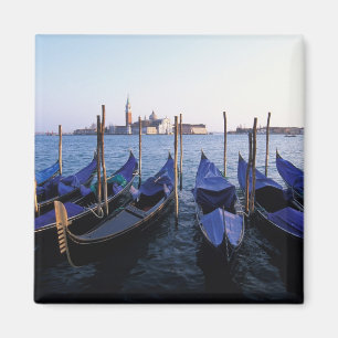 Italien, Veneto, Venedig, Rad av gondol och San Magnet