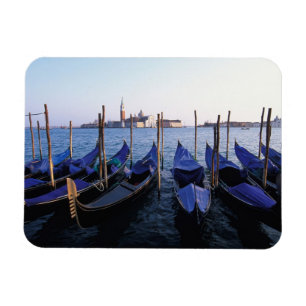 Italien, Veneto, Venedig, Rad av gondol och San Magnet