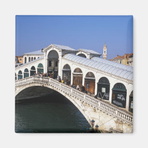 Italien, Veneto, Venedig, Rialtobrons korsning Magnet