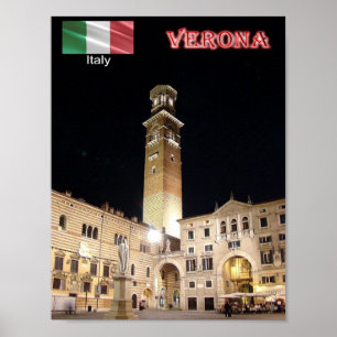 Italien - Veneto - Verona - Piazza dei Signori - Poster
