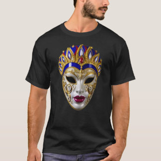Italien Venezia utsmyckad festival ansiktsmask T Shirt