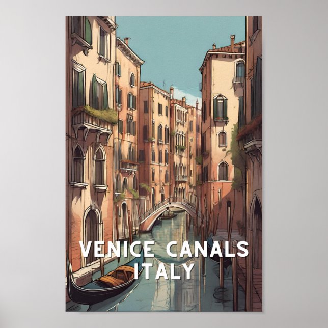Italien Venice canalas venezia venetianska resor Poster (Framsidan)