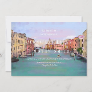 Italien Venice grand canal-målning Inbjudningar