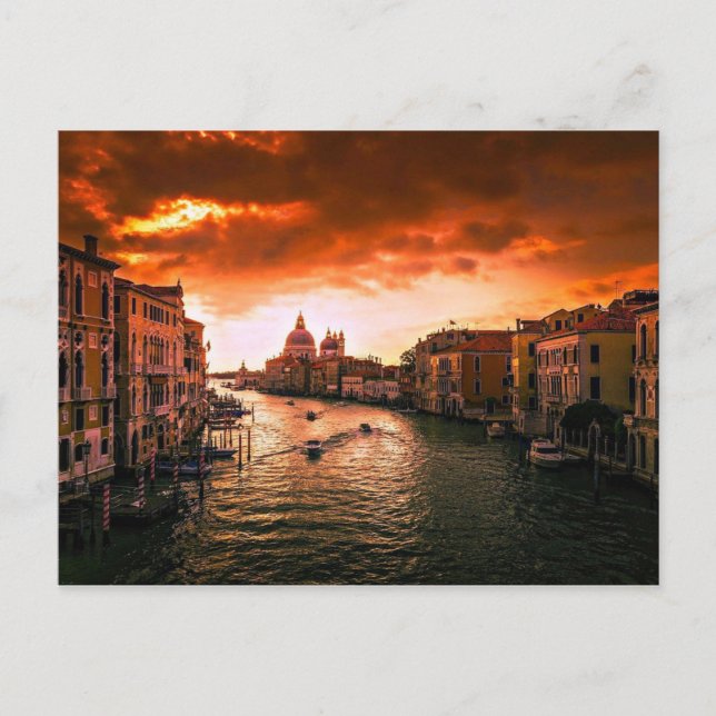 Italien Venice Grand Canal-vykort Helg Vykort (Framsida)