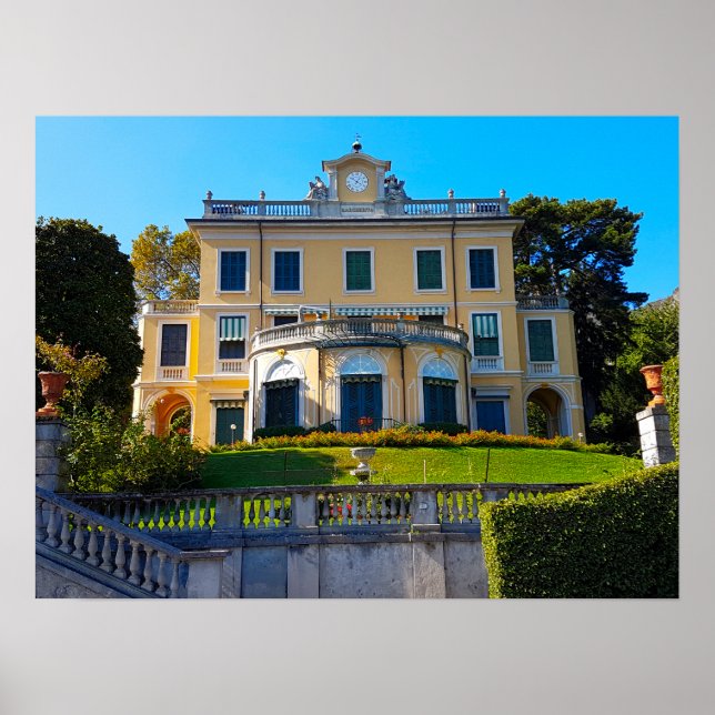 Italien Villa Margherita Ricordi Grianti Sjö Como Poster (Framsidan)
