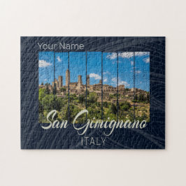 Italien Vinatge Panoramic View San Gimignano Tusca Pussel