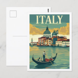 Italien Vintage Berömd Travel Ställe Vykort